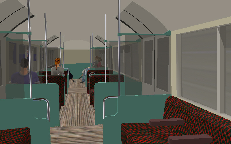 London Underground 1956 stock interior in Trainz