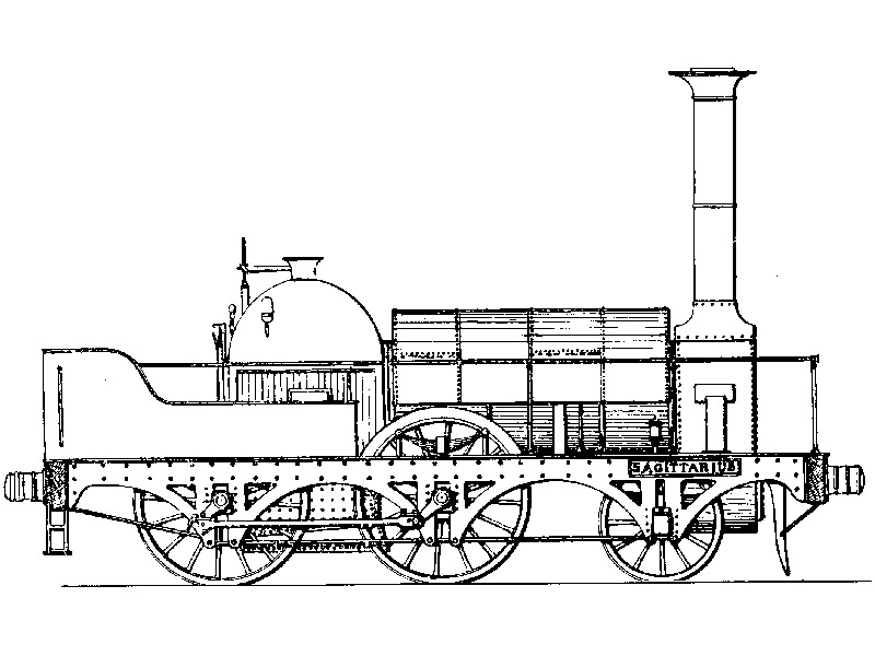 GWR Broad Gauge Leo Class Locomotive Drawing