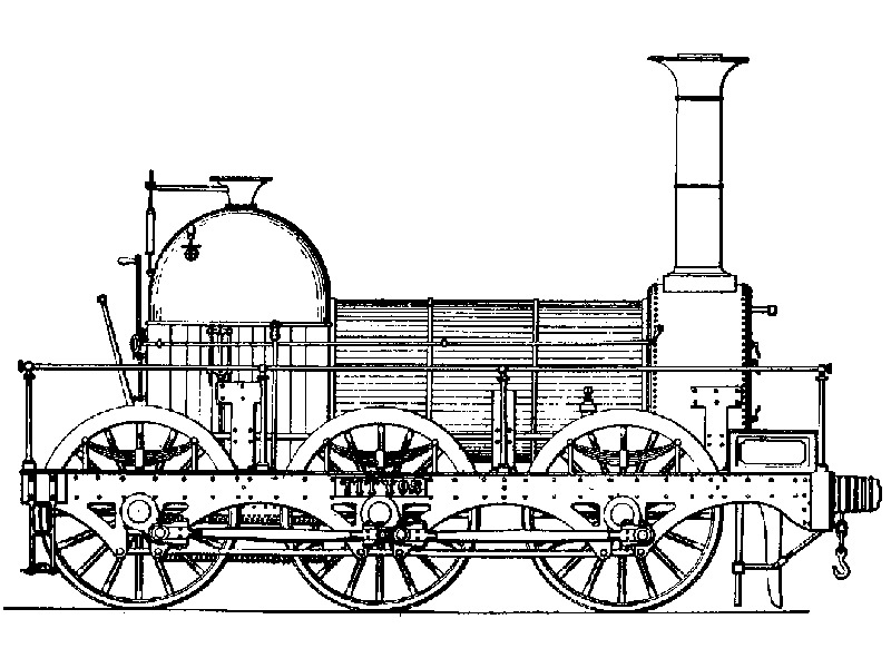 GWR broad gauge Hercules class 0-6-0 locomotive Tityos drawing