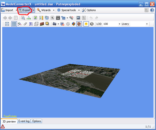 Export option in ModelConverterX