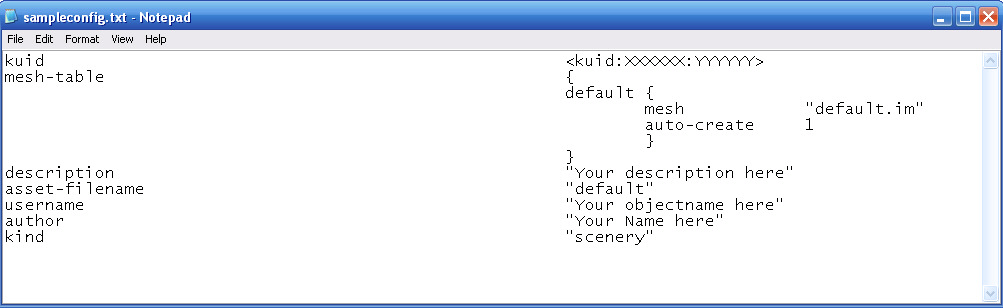 example Config.txt file