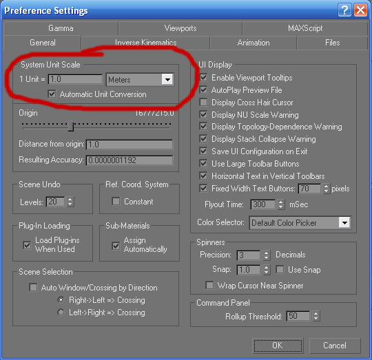 General Preference settings in Gmax